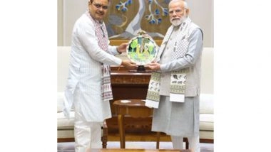 India News | Rajasthan CM Bhajan Lal Sharma Meets Prime Minister Narendra Modi in Delhi