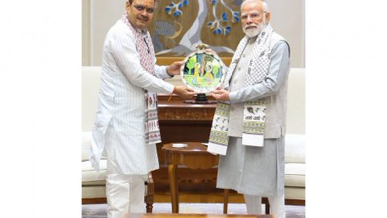 India News | Rajasthan CM Bhajan Lal Sharma Meets Prime Minister Narendra Modi in Delhi