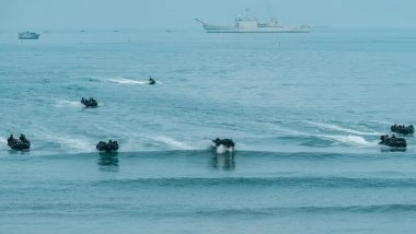World News | Taiwan Records 10 PLA Aircraft Sorties, 5 PLAN Vessels Operating Around Its Territory