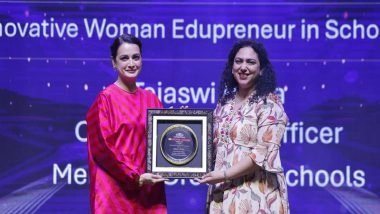 Business News | A Vision Honoured: Meridian Schools' Ms Tejaswi Butta Crowned Young Innovative Women Edupreneur of the Year 2025