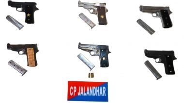 India News | Punjab Police Recover Eight Pistols from Aids of Jaggu Bhagwanpuria Gang
