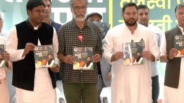 India News | Bihar Polls: Mahagathbandhan Releases Manifesto Titled 'Bihar Ka Tejashwi Pran'