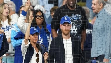 Entertainment News | Meghan Markle, Prince Harry Step out to Watch  Dodgers' World Series Game