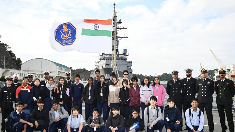 World News | Japanese School Children Visit INS Sahyadri and Witness India's Rich Maritime Heritage, Cutting-edge Indigenous Capabilities