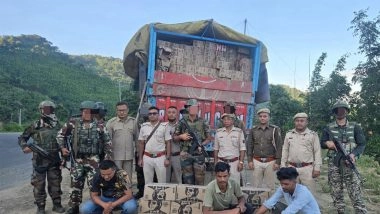 India News | Assam Rifles Seizes Illegal Liquor Worth ₹1.12 Crores in Manipur's Tamenglong