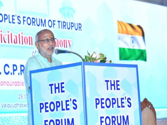 India News | TN: VP Radhakrishnan Visits His Hometown Tiruppur; Offers Prayers in Temples