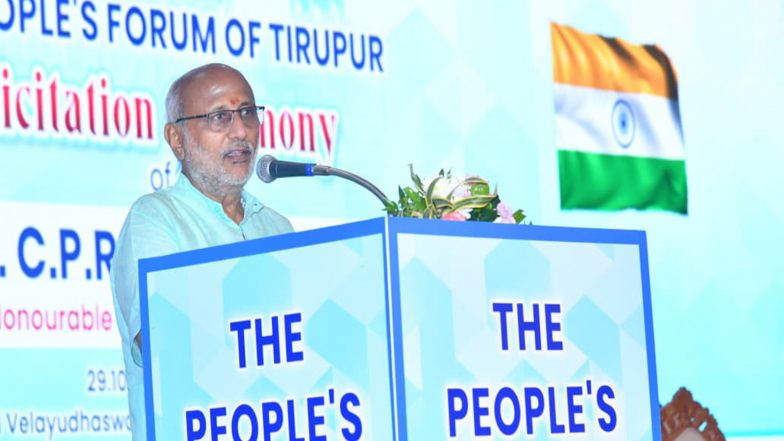 India News | TN: VP Radhakrishnan Visits His Hometown Tiruppur; Offers Prayers in Temples