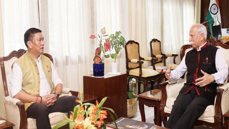 India News | Arunachal CM Pema Khandu Calls on Governor Parnaik to Discuss Key Developmental Issues