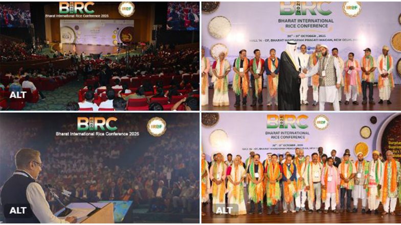 Business News | Bharat International Rice Conference Kicks off with Focus on AI, Trade, Farmer Empowerment; MoUs Worth over Rs 3,000 Crore Signed on Day 1