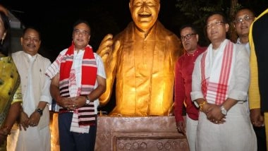 India News | Assam CM Sarma Unveils Statue of Bhupen Hazarika, Inaugurates Newly Constructed 'Gaurav Path' in North Lakhimpur