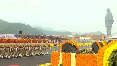 India News | CRPF, BSF Gallantry Awardees Honoured During Rashtriya Ekta Diwas Parade in Gujarat