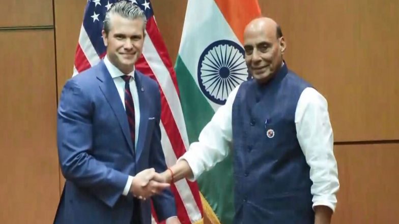 World News | Rajnath Singh Holds Key Meeting with US Secretary of War Pete Hegseth in Kuala Lumpur