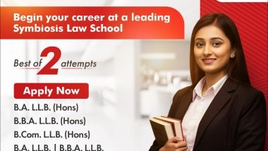 Business News | Few Days Left to Apply for the Top Law Programmes at Symbiosis Law Schools Across India