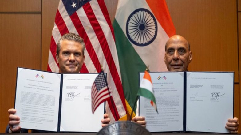 Rajnath Singh, US Secretary of War Pete Hegseth Sign Landmark 10-Year Defence Framework in Malaysia’s Kuala Lumpur (See Pics)