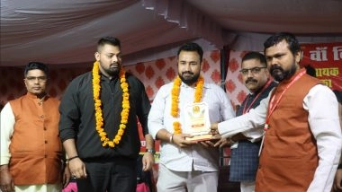 Business News | Sandeep Khasa Honoured by Pravasi Jan Kalyan Sangh at 17th Vishal Chhath Puja Samaroh in Gurgaon