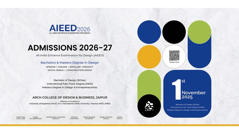 Business News | Admissions 2026 Open at ARCH College of Design and Business, Jaipur - Inspiring a New Generation of Design Thinkers