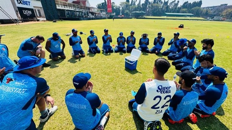 Afghanistan Players Pay Tribute to Afghan Victims, Including 3 Cricketers Who Were Killed in Pakistani Airstrike Ahead of ZIM vs AFG One-Off Test 2025 (See Pic)
