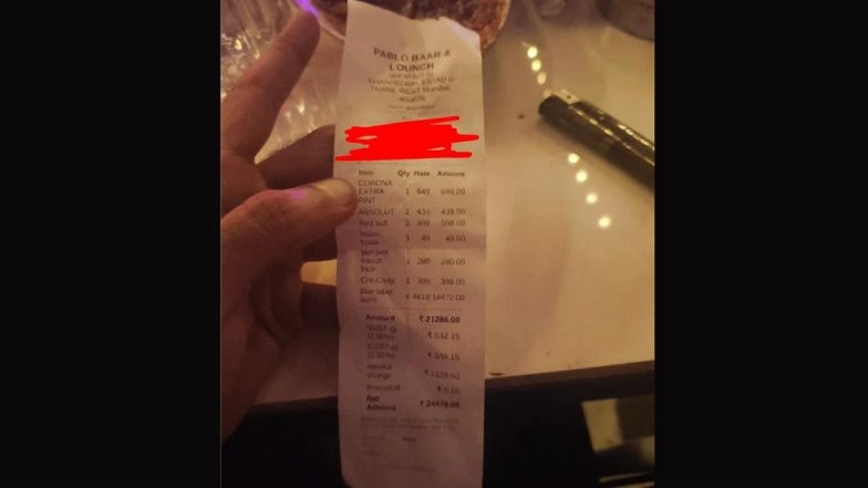 Aisle Dating App Scam: Mumbai Man Duped of INR 10,000 at Thane Bar After Receiving Bill of INR 24,000, Says 'She Kept On Ordering Blue Label Until She Had 4' (See Pics)