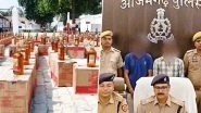 'From McDowell's to McBusted!': Azamgarh Police Seize 4781 Litres of Illicit Foreign Liquor Worth Nearly INR 1 Crore on Purvanchal Expressway, 2 Arrested (Watch Video)