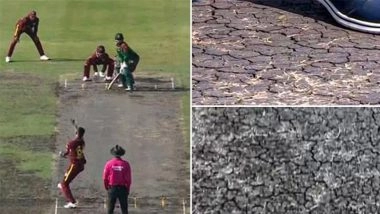 Angry Fans React As BCB Dish Out Dry and Cracked Black Soil Pitch During Bangladesh vs West Indies 2nd ODI 2025 in Dhaka (See Pics)