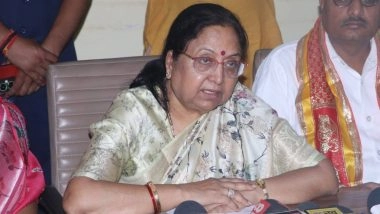 Baby Rani Maurya Car Accident: Uttar Pradesh Cabinet Minister's Vehicle Hit by Truck on Agra-Lucknow Expressway in Firozabad, BJP Leader Escapes Unhurt (Watch Video)