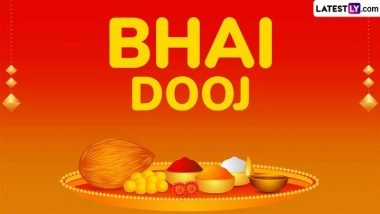 Happy Bhai Dooj 2025: Greetings, Wishes, Bhaiya Dooj WhatsApp Messages, Bhau Beej Images and HD Wallpapers To Cherish Brother-Sister Bond