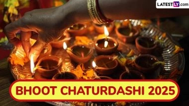 Bhoot Chaturdashi 2025 Date, Time: When Is Kali Chaudas? Know Chaturdashi Tithi, Puja Timings, Muhurat, Rituals and Significance of the Day Observed Day Before Naraka Chaturdashi