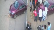 Jhansi: Car Runs Over Calf in Mauranipur, People Lift Vehicle To Save Animal; Police Orders Action After Disturbing Video Surfaces