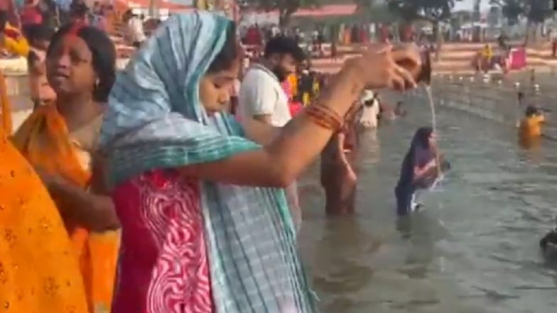 Chhath Puja 2025: Chhath Festival Begins Across State, Devotees Gather for ‘Nahay Khay’ Ritual (Watch Videos)