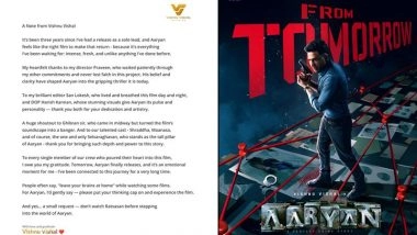 ‘Aaryan’: Vishnu Vishal Urges Fans Not To Watch ‘Ratsasan’ Before His New Crime Thriller Release (View Post)
