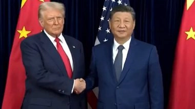 APEC Summit 2025: Donald Trump Calls Chinese President Xi Jinping ‘Very Tough Negotiator’ During Bilateral Talks in South Korea's Busan (Watch Videos)