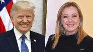 Donald Trump Meets 'Young Beautiful' Giorgia Meloni in Egypt, Says Calling Woman Beautiful in US Is 'End of Political Career' (Watch Video)