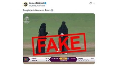 Fact Check: Did Bangladesh Women's Cricketers Play In A Burqa During the ICC Women's World Cup 2025 in India? Here's the Truth About Viral Pic