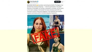 Fact Check: Did Mollie O’Callaghan Say That She Will Not Participate In LA Olympics 2028 If Transgender Swimmer Lia Thomas Is Allowed To Participate? Here's the Truth