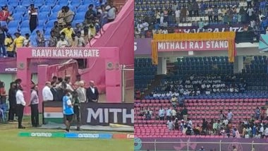 ACA Pays Tribute to Legends: Mithali Raj Stand and Ravi Kalpana Gate Inaugurated Ahead of IND-W vs AUS-W ICC Women's World Cup 2025 Match (See Pics)