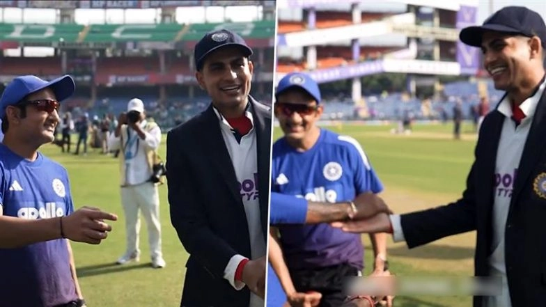 'Jassi Ne To Run Up Bhi Mark Kar Liya Tha' Team India Head Coach Gautam Gambhir Cracks Joke With Shubman Gill As Latter Wins Toss Ahead of IND vs WI 2nd Test 2025 (Watch VIdeo)