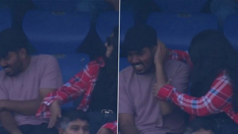 Girl Slaps Boy, Grabs His Neck Playfully; Viral Moment Caught on Camera During IND vs WI 2nd Test 2025 Day 4 (Watch Video)