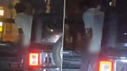 Urinating on the Move! Man Traveling in Thar Urinates on Road From Moving Car in Gurugram, 2 Arrested After Video Goes Viral
