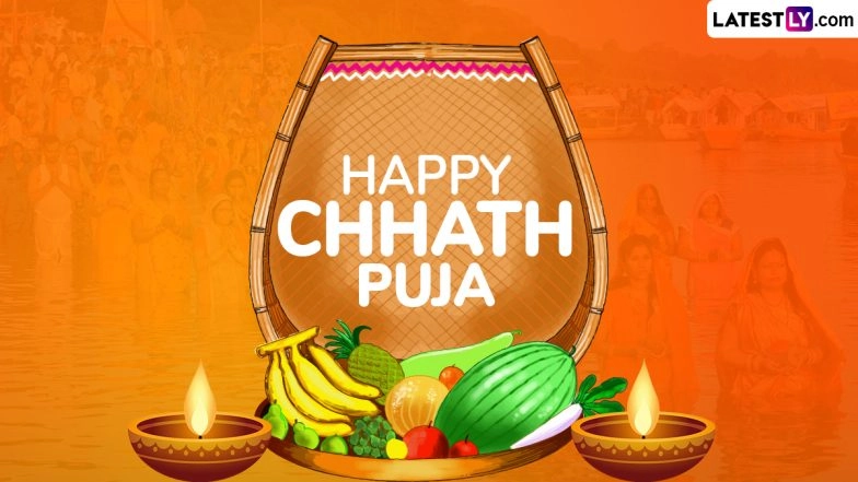 Chhath Puja 2025 Wishes, Messages and HD Wallpapers: Share Happy Chhath Mahaparv Greetings, WhatsApp Stickers and Facebook Status Images To Celebrate the Festival