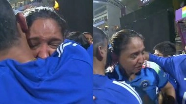 Harmanpreet Kaur Breaks Down in Tears After India Beat Australia to Enter ICC Women's World Cup 2025 Final (Watch Video)