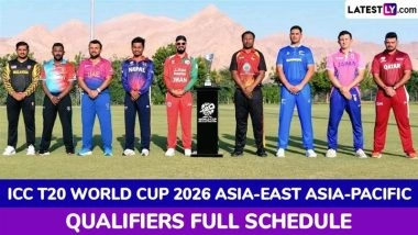 ICC T20 World Cup 2026 Asia-East Asia-Pacific Regional Qualifiers Full Schedule, Free PDF Download Online: Get Fixtures, Time Table With Match Timings in IST and Venue Details of Twenty20 Cricket Tournament