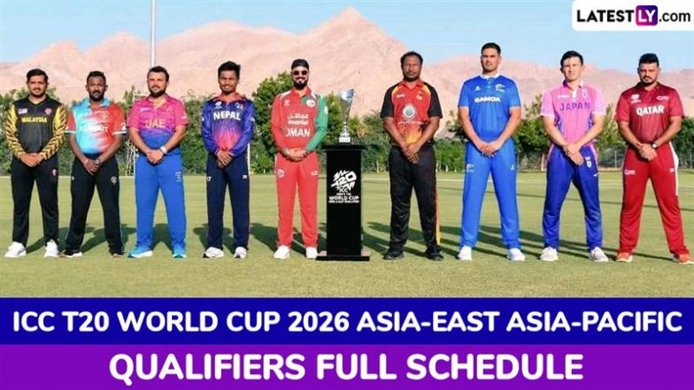 ICC T20 World Cup 2026 Asia-East Asia-Pacific Regional Qualifiers Full Schedule, Free PDF Download Online: Get Fixtures, Time Table With Match Timings in IST and Venue Details of Twenty20 Cricket Tournament