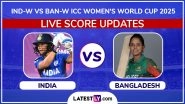 Match Called Off Due to Rain | India vs Bangladesh ICC Women's World Cup 2025 Highlights: IND-W vs BAN-W Ends in Washout, Teams Share Point Each