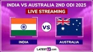 India vs Australia Free Live Streaming Online, 2nd ODI 2025: How To Watch IND vs AUS Cricket Match Live Telecast on TV?