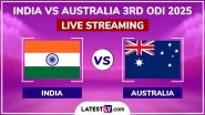 India vs Australia Free Live Streaming Online, 3rd ODI 2025: How To Watch IND vs AUS Cricket Match Live Telecast on TV?
