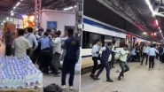 Delhi: IRCTC Staffers Serving Onboard Vande Bharat Assault Each Other With Dustbin, Belt and Punches To Settle an Altercation at Nizamuddin Station, Video Surfaces
