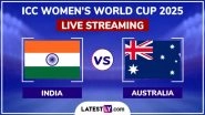 India Women vs Australia Women Free Live Streaming Online of ICC Women&rsquo;s Cricket World Cup 2025: How To Watch IND-W vs AUS-W CWC Match Free Live Telecast in India?