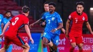 Singapore 1-1 India, AFC Asian Cup 2027 Qualifier Match: Rahim Ali's Late Goal Helps Blue Tigers Earn Draw During SGP vs IND Third-Round Clash