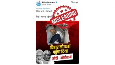 Did a Passenger Sleep in the Train's Toilet? As Congress Takes Dig at PM Narendra Modi and Bihar CM Nitish Kumar, Indian Railways Reveals Truth About Viral Photo