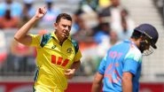 Australia Beat India by 7 Wickets Via DLS Method in IND vs AUS 1st ODI 2025; Mitchell Marsh, Josh Hazlewood Help Aussies Secure Victory in Rain-Shortened Series Opener in Perth